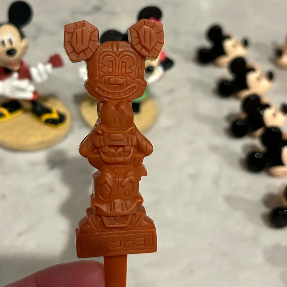 Mickey and Minnie Mouse Luau Cake Topper and 24 Cupcake Ring Toppers